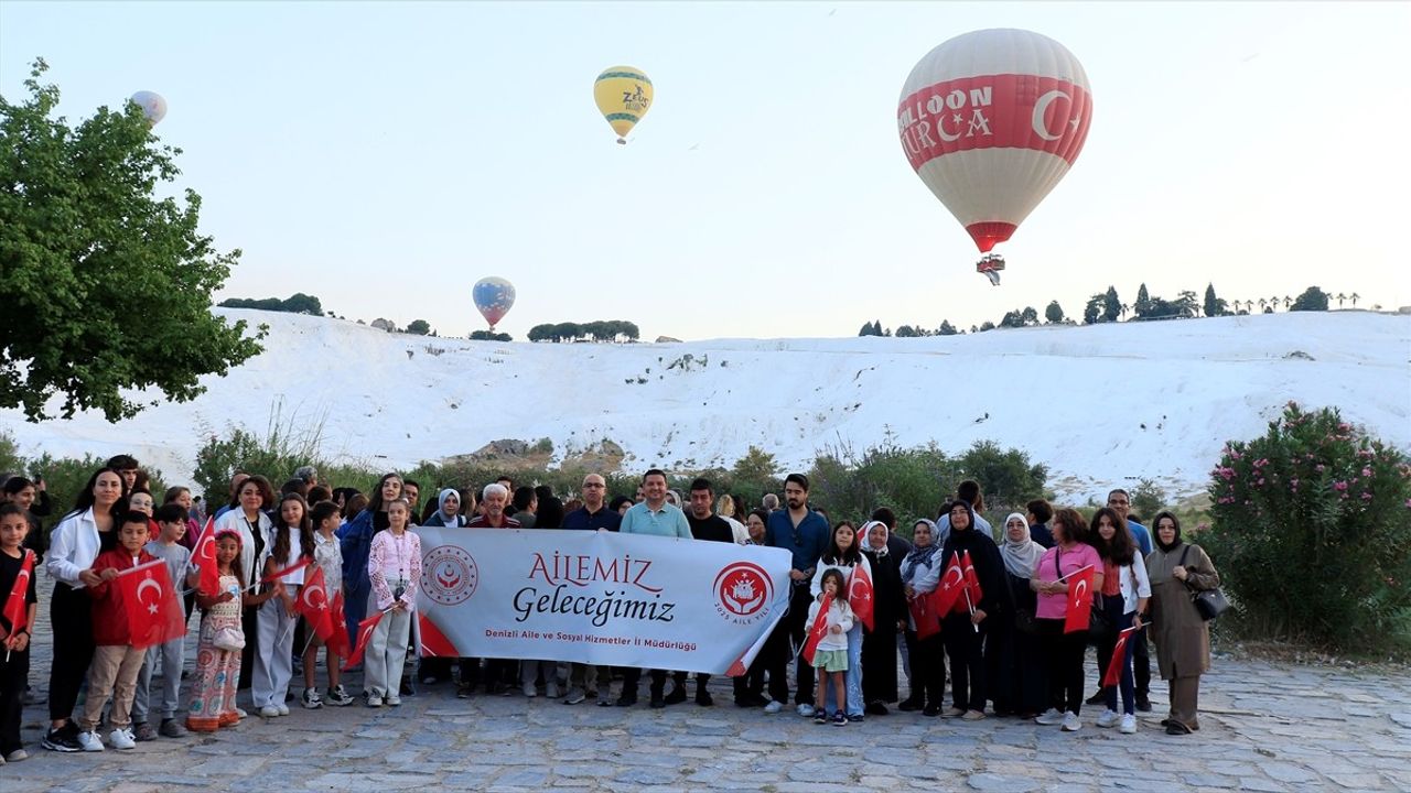 Denizli'de Şehit Aileleri İçin Balon Turu Düzenlendi