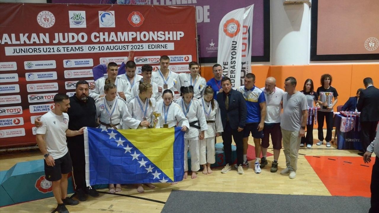 Edirne'de 21. Yaş Altı Balkan Judo Şampiyonası Tamamlandı