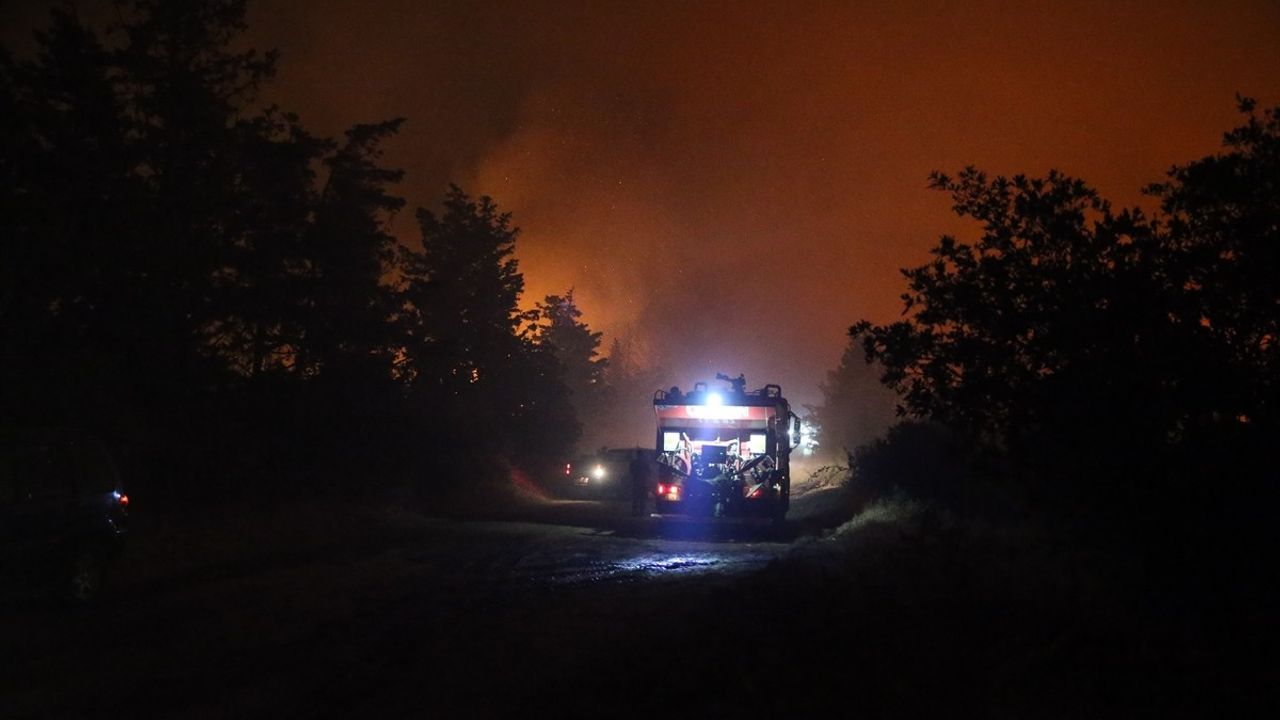 Edirne'de Orman Yangınına Müdahale Devam Ediyor
