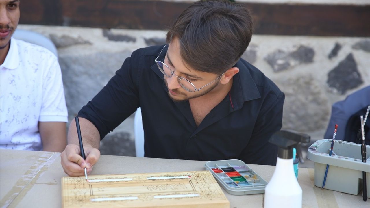 Erzurum'da Filistinli Öğrenciler için Kültür Yolu Festivali Sanat Atölyeleri