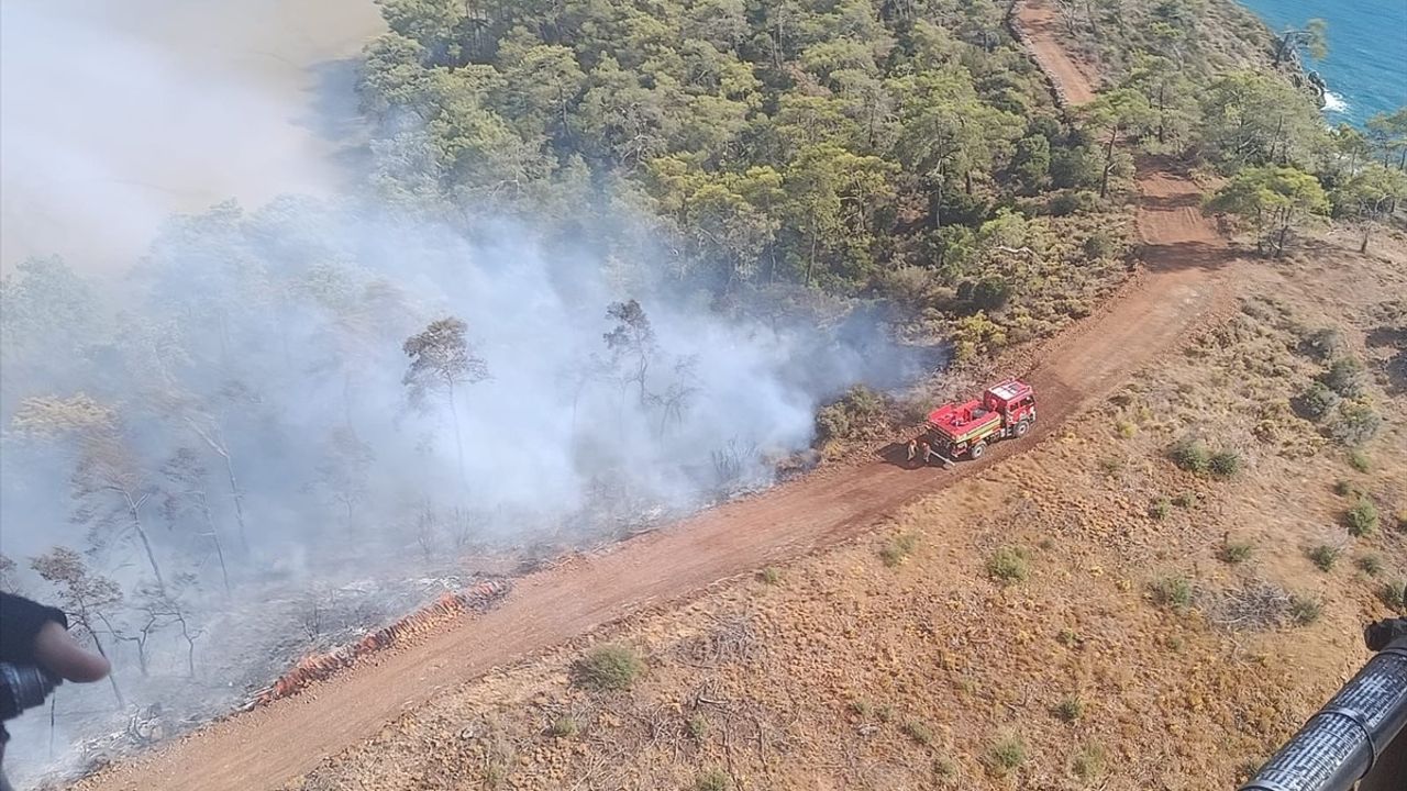 Fethiye'de Orman Yangınına Müdahale Devam Ediyor