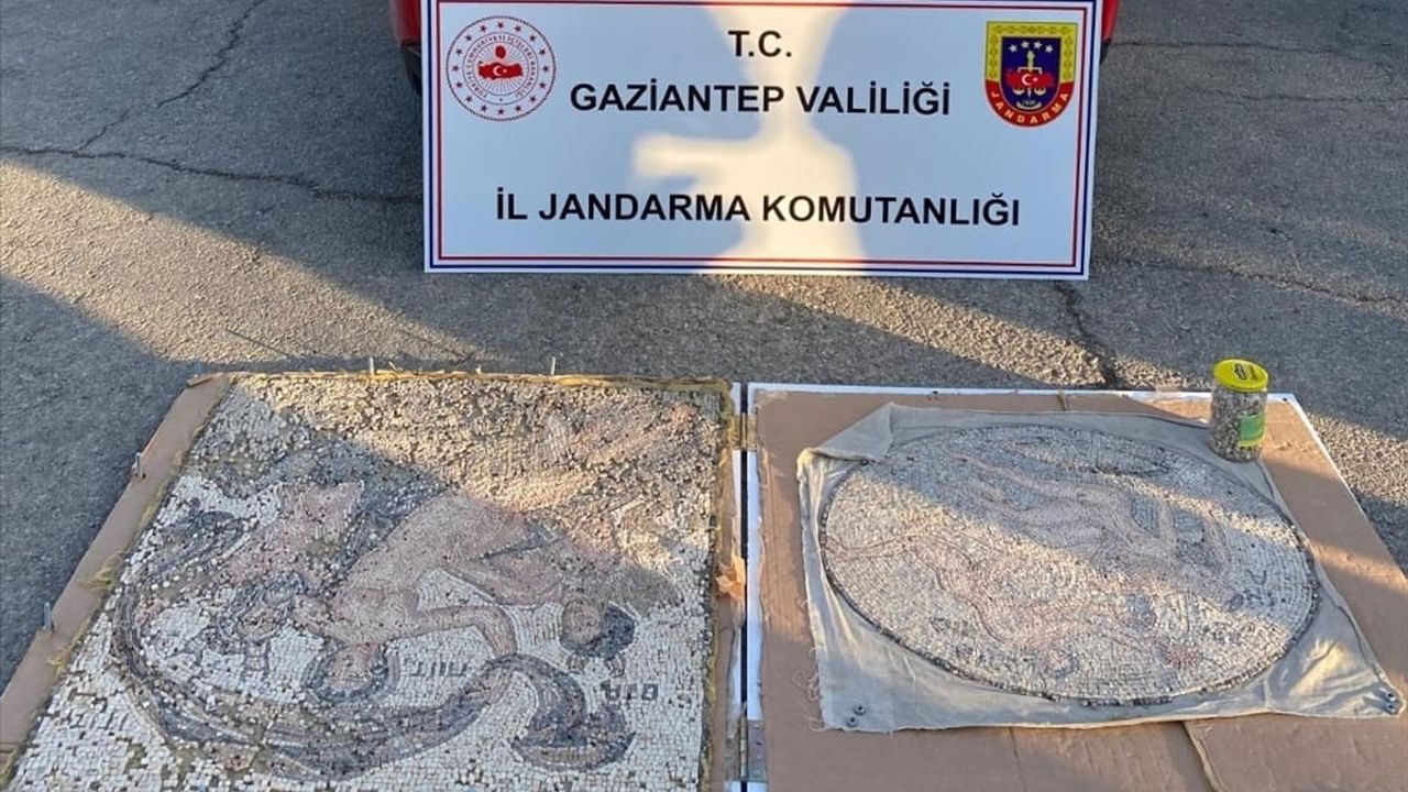 Gaziantep'te Tarihi Mozaikler Ele Geçirildi