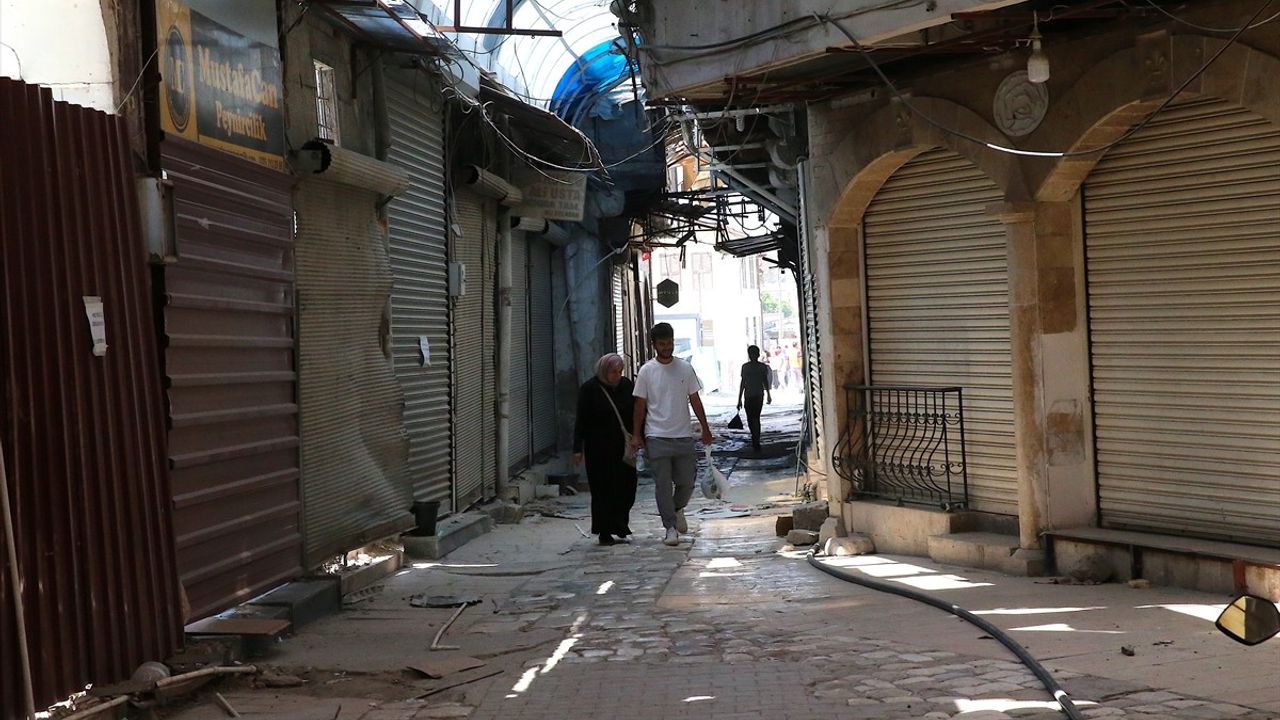 Hatay'daki Uzun Çarşı'nın Restorasyonu Devam Ediyor