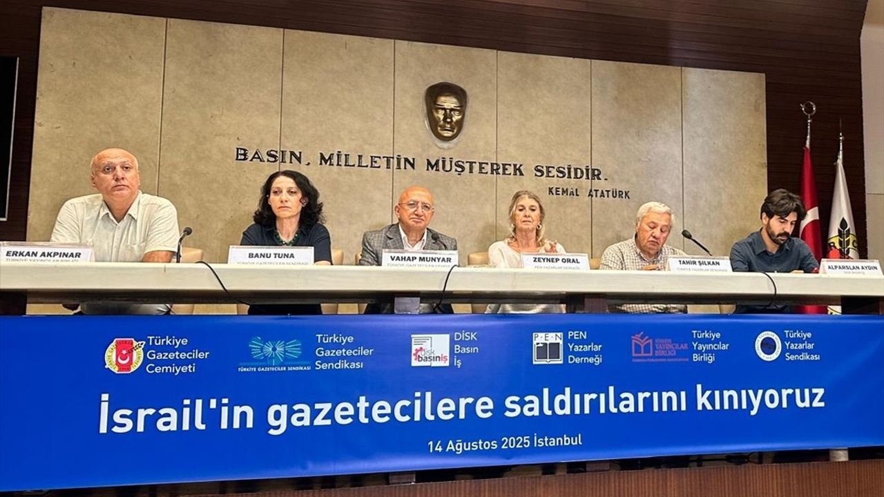 İstanbul'da Basın Örgütlerinden İsrail'in Gazetecilere Yönelik Saldırılarına Kınama