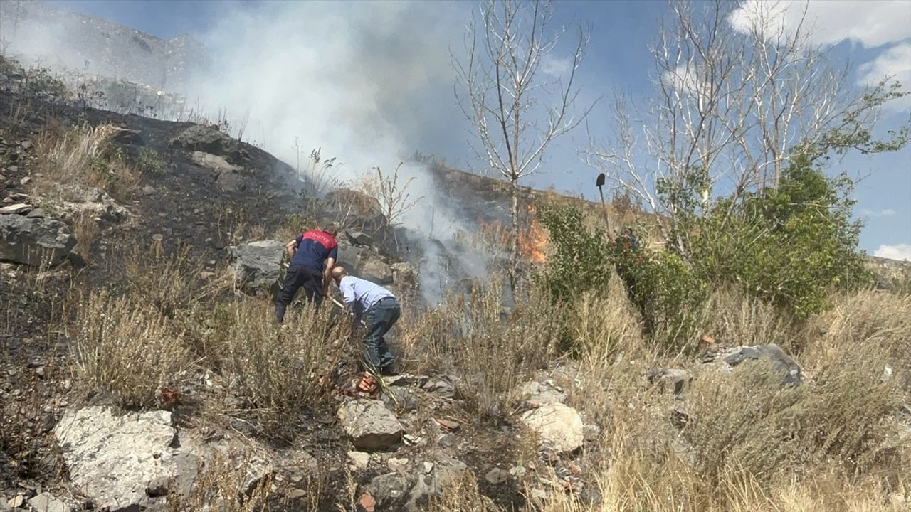 Kars Kalesi'nde Anız Yangını Kontrol Altına Alındı