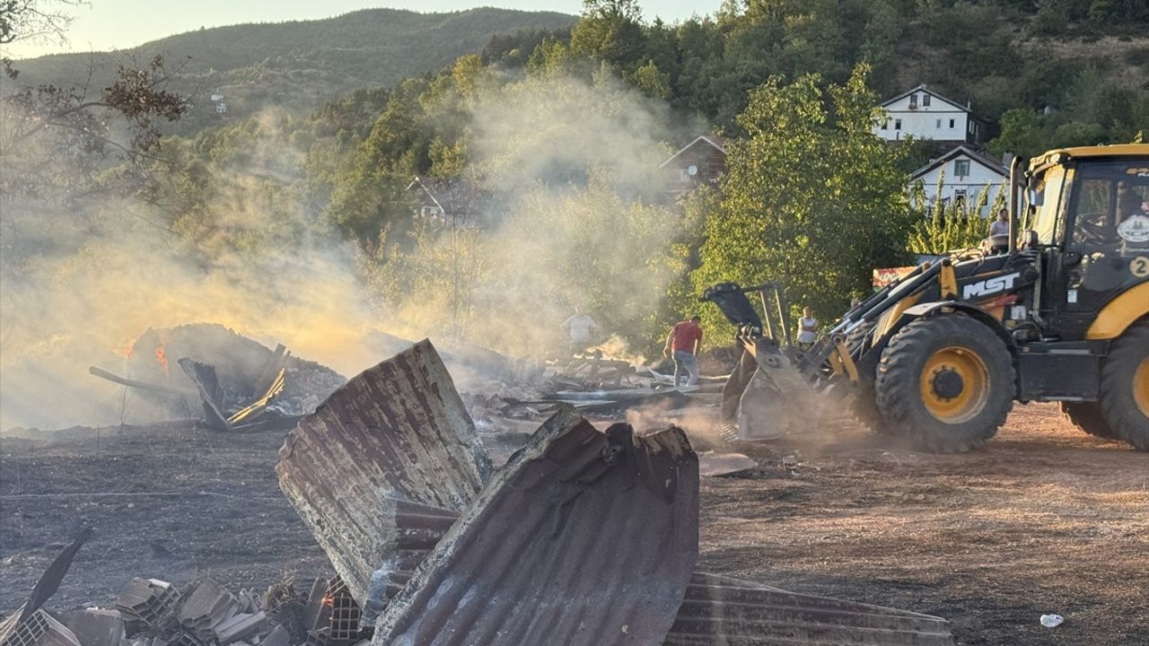 Kastamonu Yangını: 6 Samanlık ve Bir Otomobil Kül Oldu