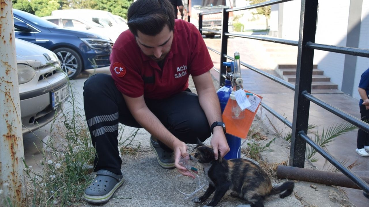 Manisa'da 112 Acil Servis İstasyonunda Yangın Kontrol Altına Alındı