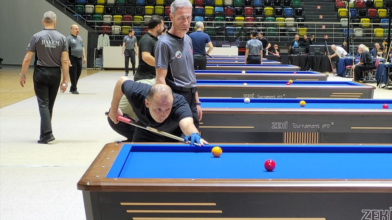Samsun'da Türkiye 3 Bant Bilardo Şampiyonası İkinci Etabı Başladı