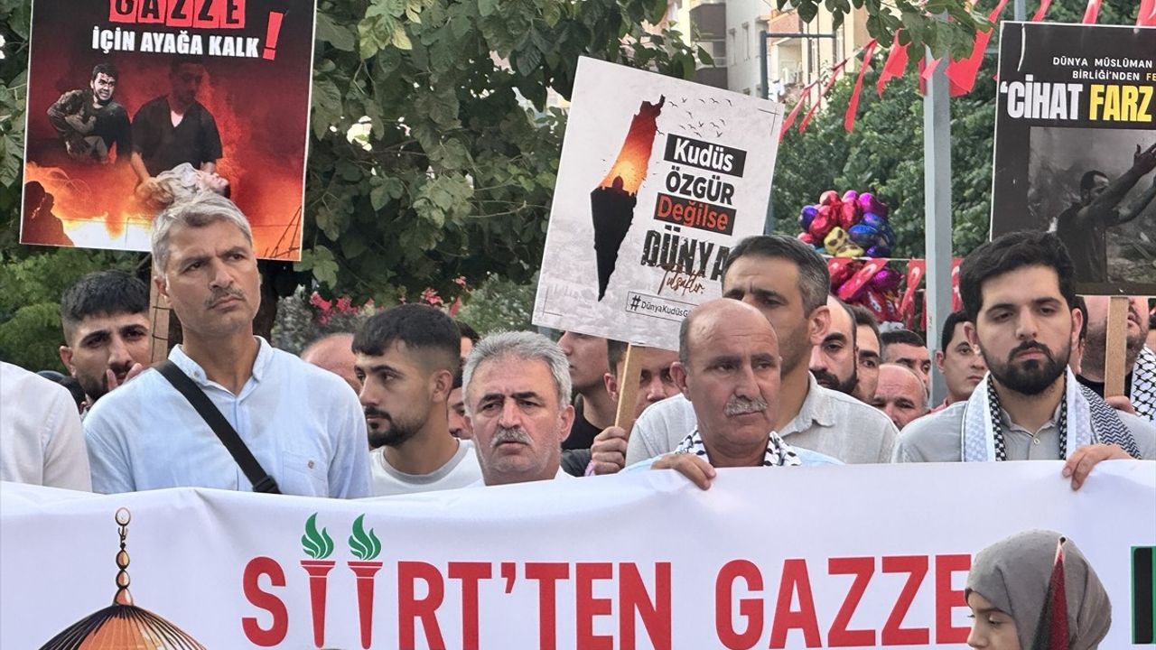 Siirt'te Gazze Saldırılarına Protesto