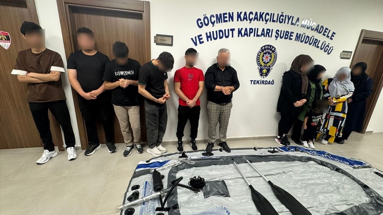 Tekirdağ'da 15 Düzensiz Göçmen Yakalandı