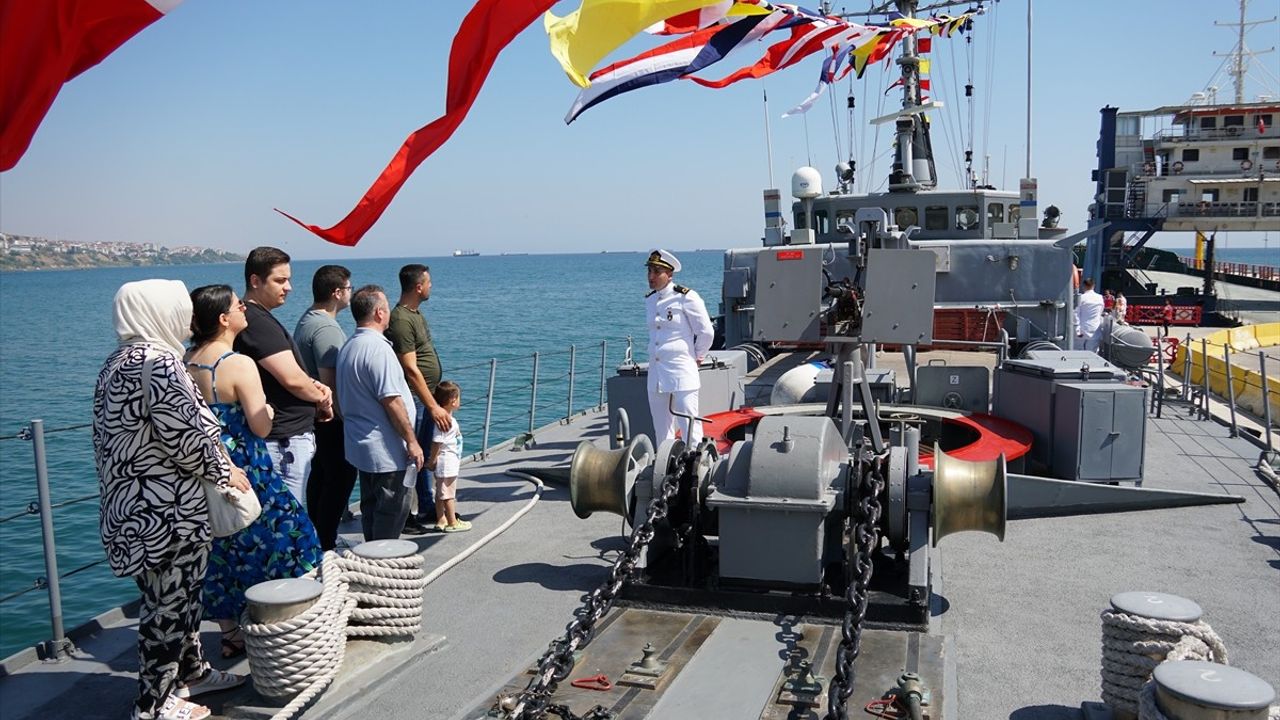 Tekirdağ'da 'TCG Enez' Gemisi Ziyarete Açıldı