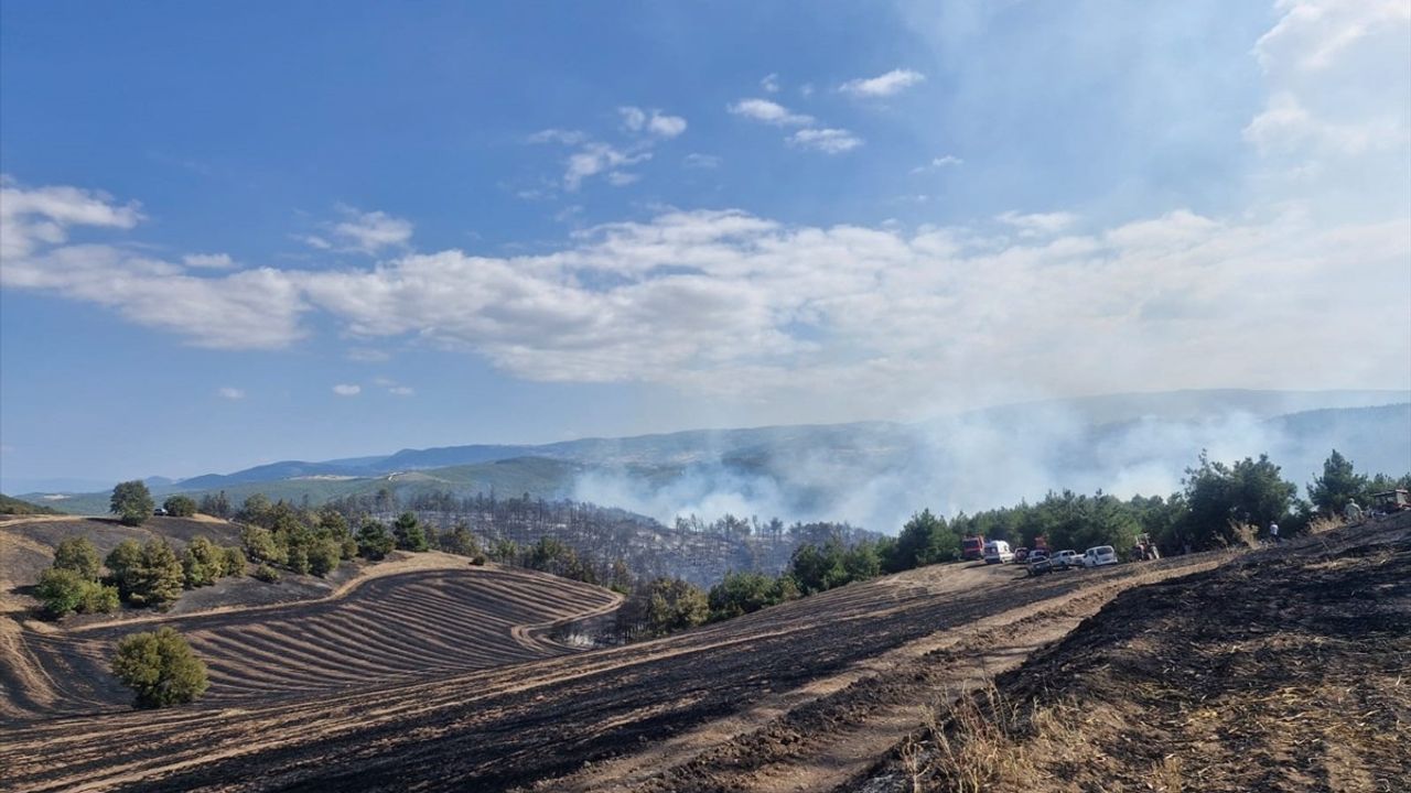 Tokat'taki Orman Yangını Dronla Görüntülendi