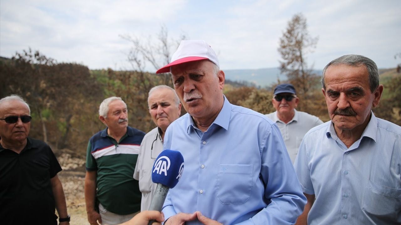 TZOB Başkanı Bayraktar'ın Karabük Yangın İncelemeleri