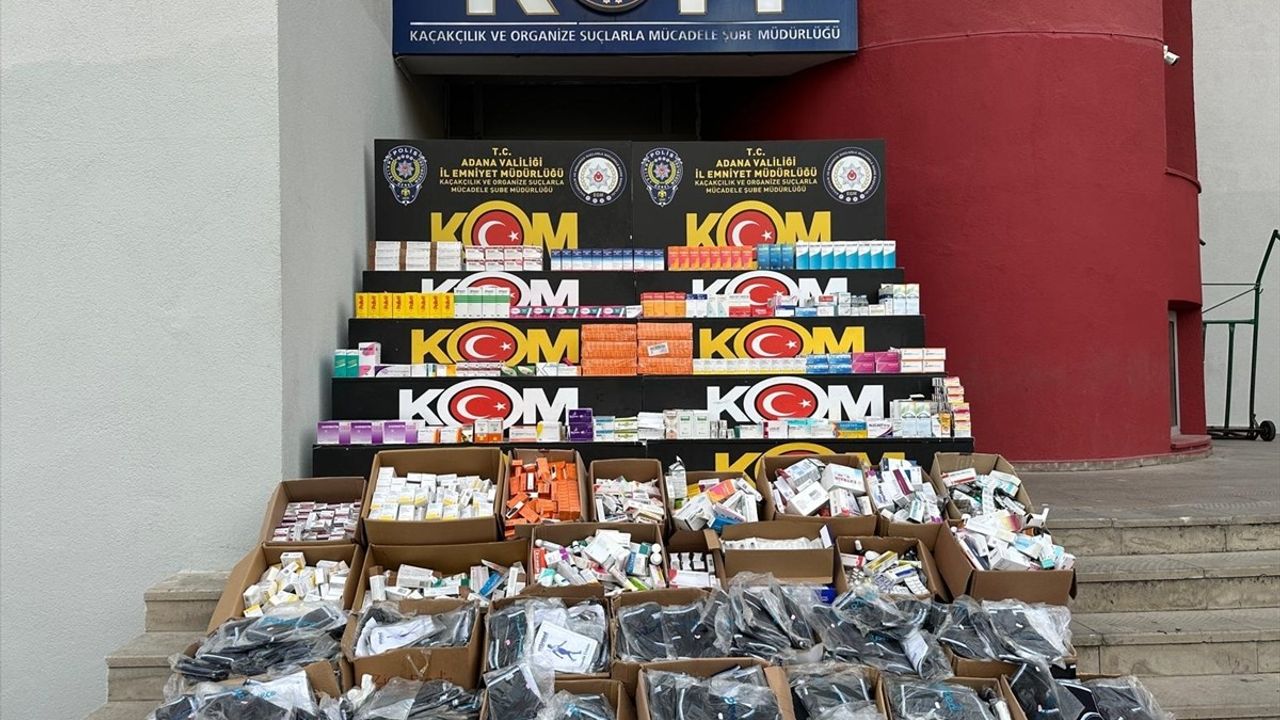 Adana'da Kaçak İlaç Operasyonu: 31 Bin 98 İlaç Ele Geçirildi
