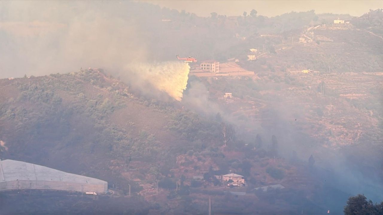 Alanya'da Orman Yangınına Müdahale Devam Ediyor