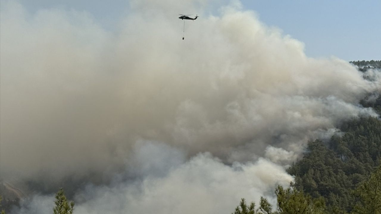 Alanya'da Orman Yangınına Müdahale Sürüyor