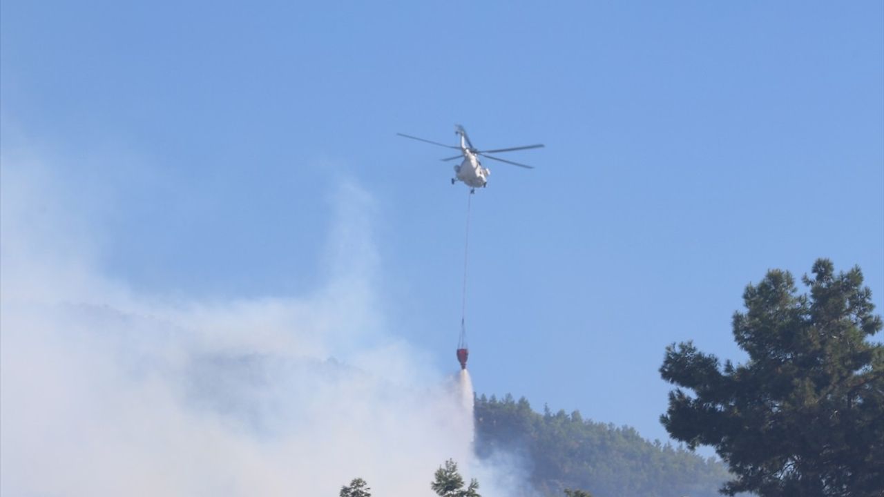 Alanya'daki Orman Yangınına Müdahale Devam Ediyor