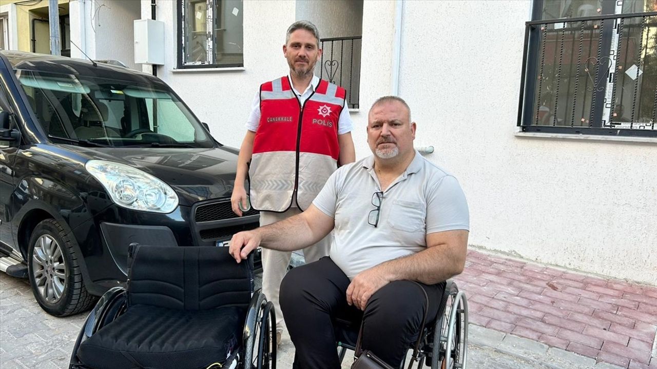 Çanakkale'de Çalınan Tekerlekli Sandalye Bulundu