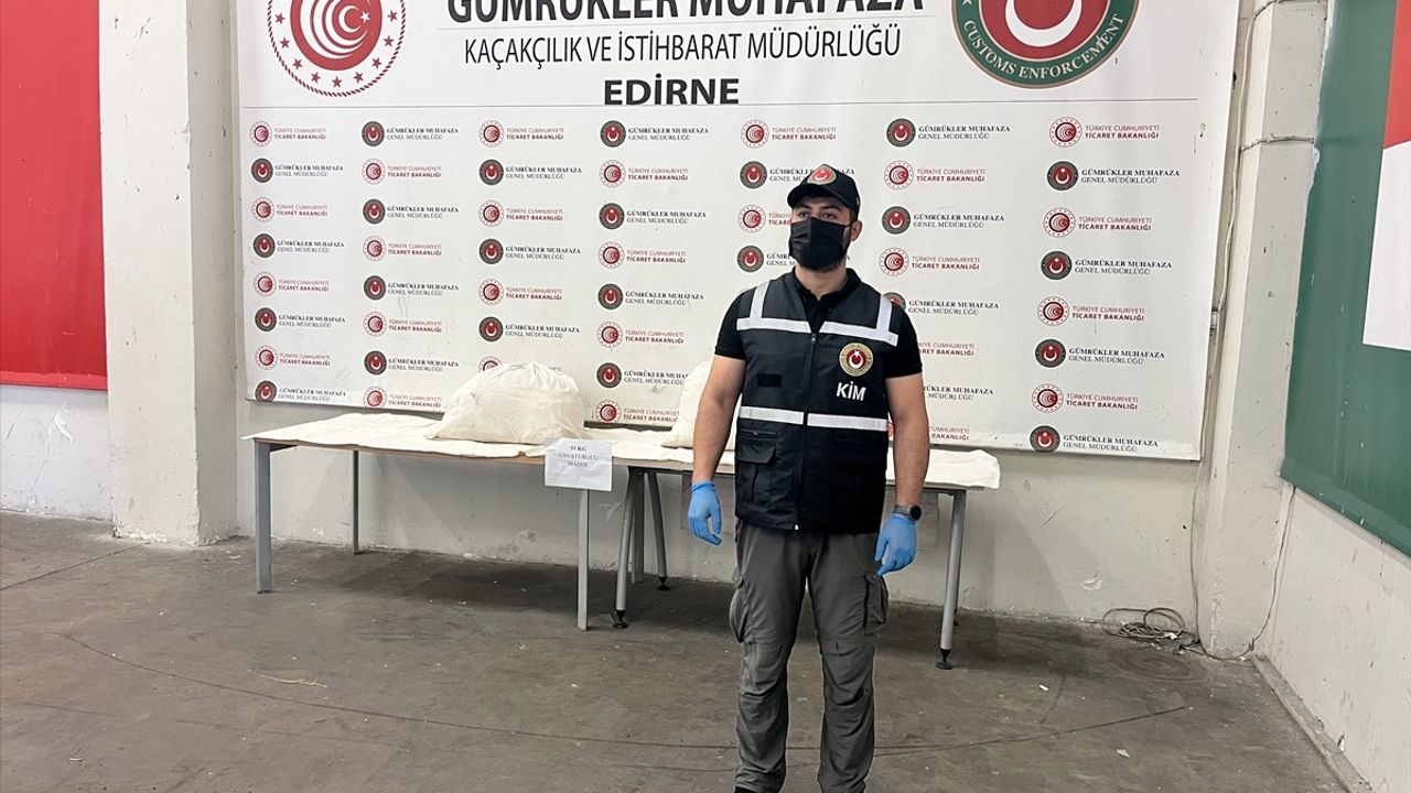 Edirne'de Kapıkule Sınır Kapısı'nda 51 Kilogram Uyuşturucu Ele Geçirildi