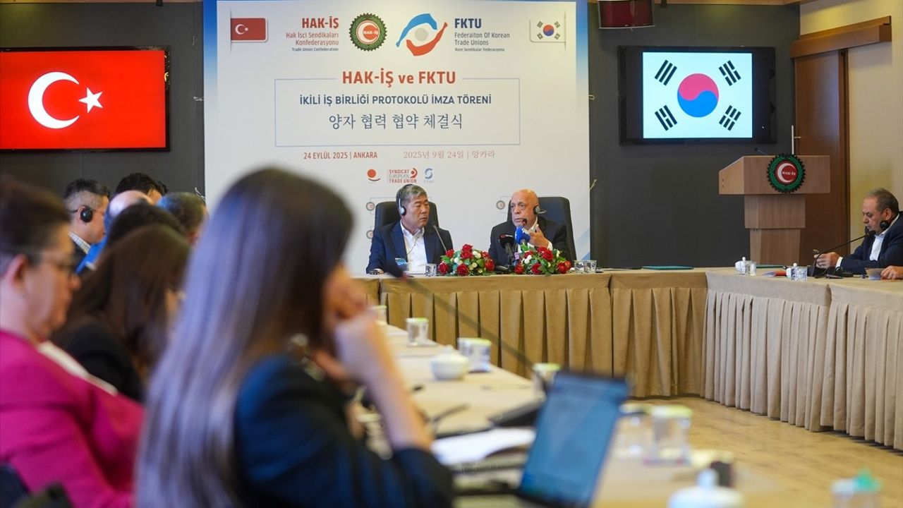 HAK-İŞ ve Kore Sendikalar Federasyonu Arasında İşbirliği Protokolü İmzalandı