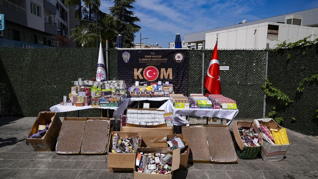 İzmir'de Kaçak Tütün Ürünlerine Büyük Darbe