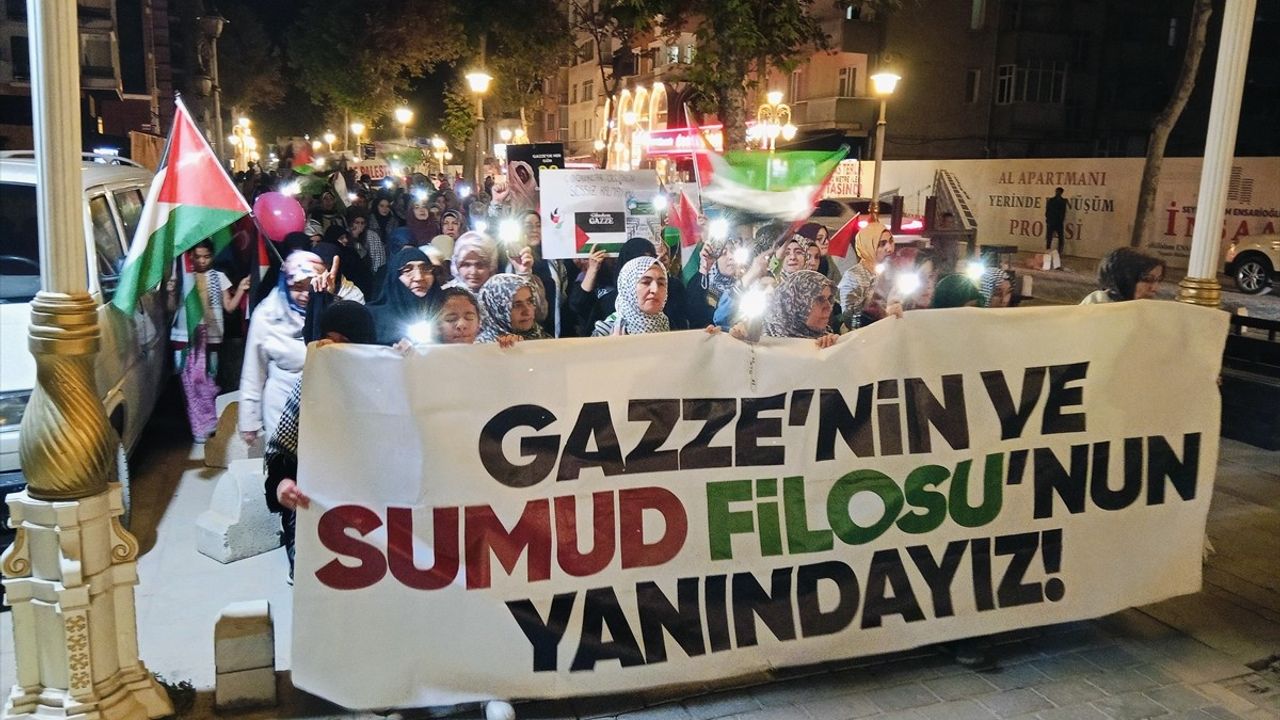 Malatya'da Gazze'ye Destek Yürüyüşü Düzenlendi