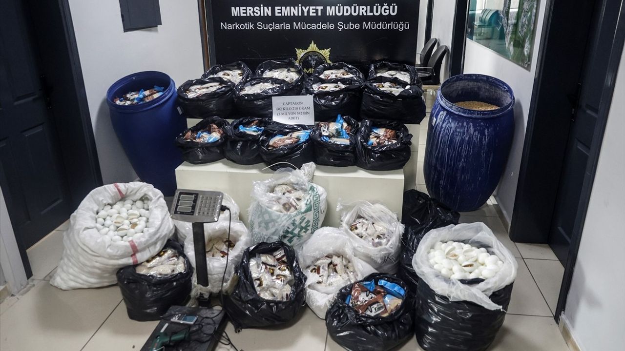 Mersin'de Uyuşturucu Operasyonu: 3.5 Milyon Hap Ele Geçirildi