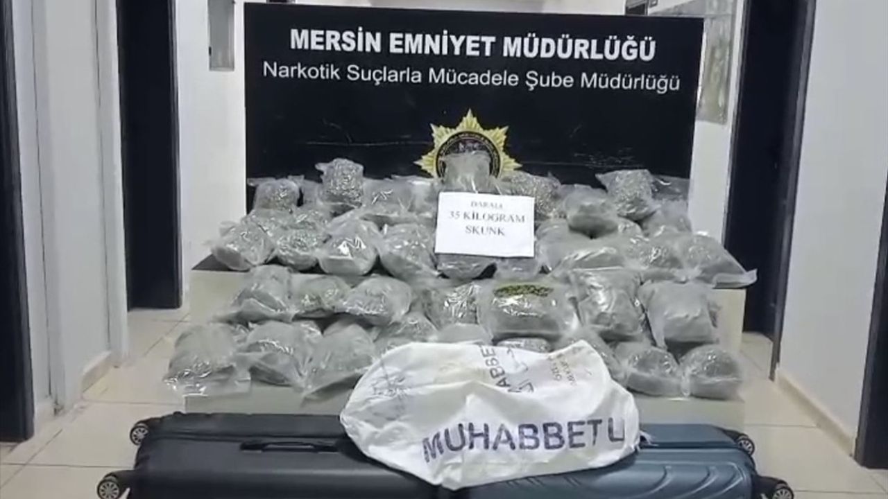 Mersin'de Uyuşturucu Operasyonu: 35 Kilogram Skunk Ele Geçirildi