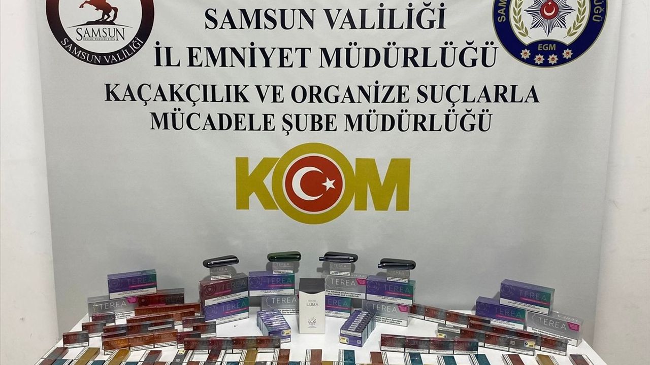 Samsun'da Kaçak Tütün ve Elektronik Sigara Operasyonu
