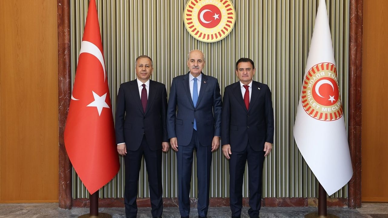 TBMM Başkanı Kurtulmuş, KKTC İçişleri Bakanı'nı Ağırladı