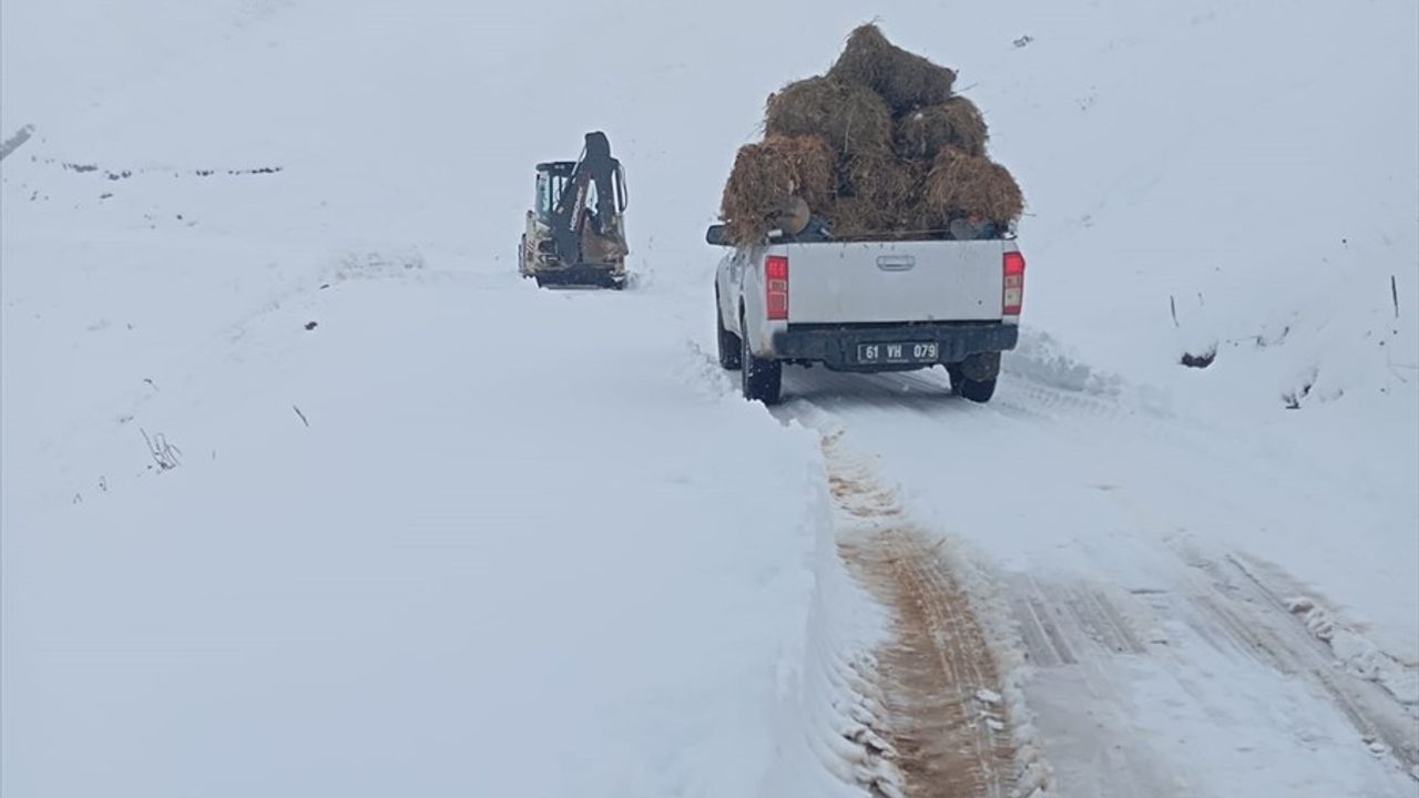 Trabzon'da Kar Mağdurları Kurtarıldı