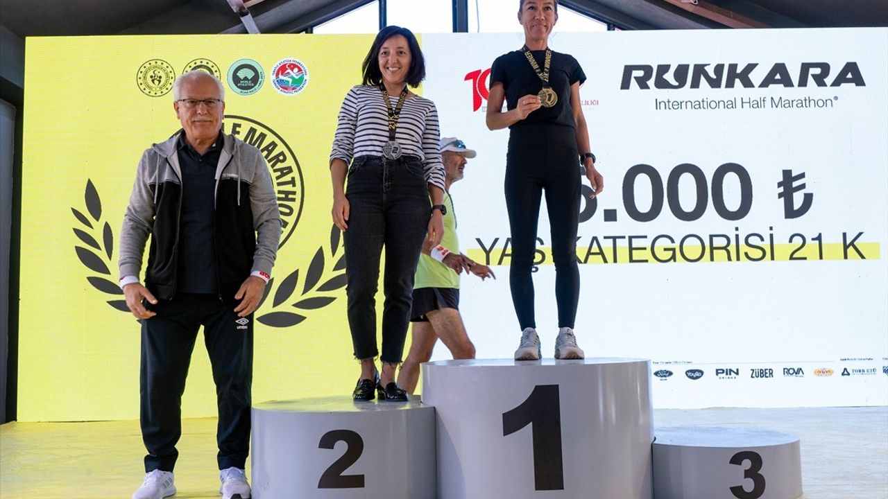 3. Runkara Yarı Maratonu'nda Şampiyonlar Belli Oldu