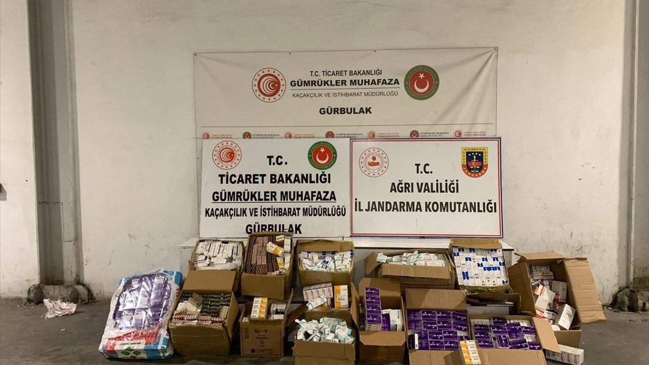 Ağrı'da Gümrük Kaçağı İlaç ve Tıbbi Malzeme Ele Geçirildi