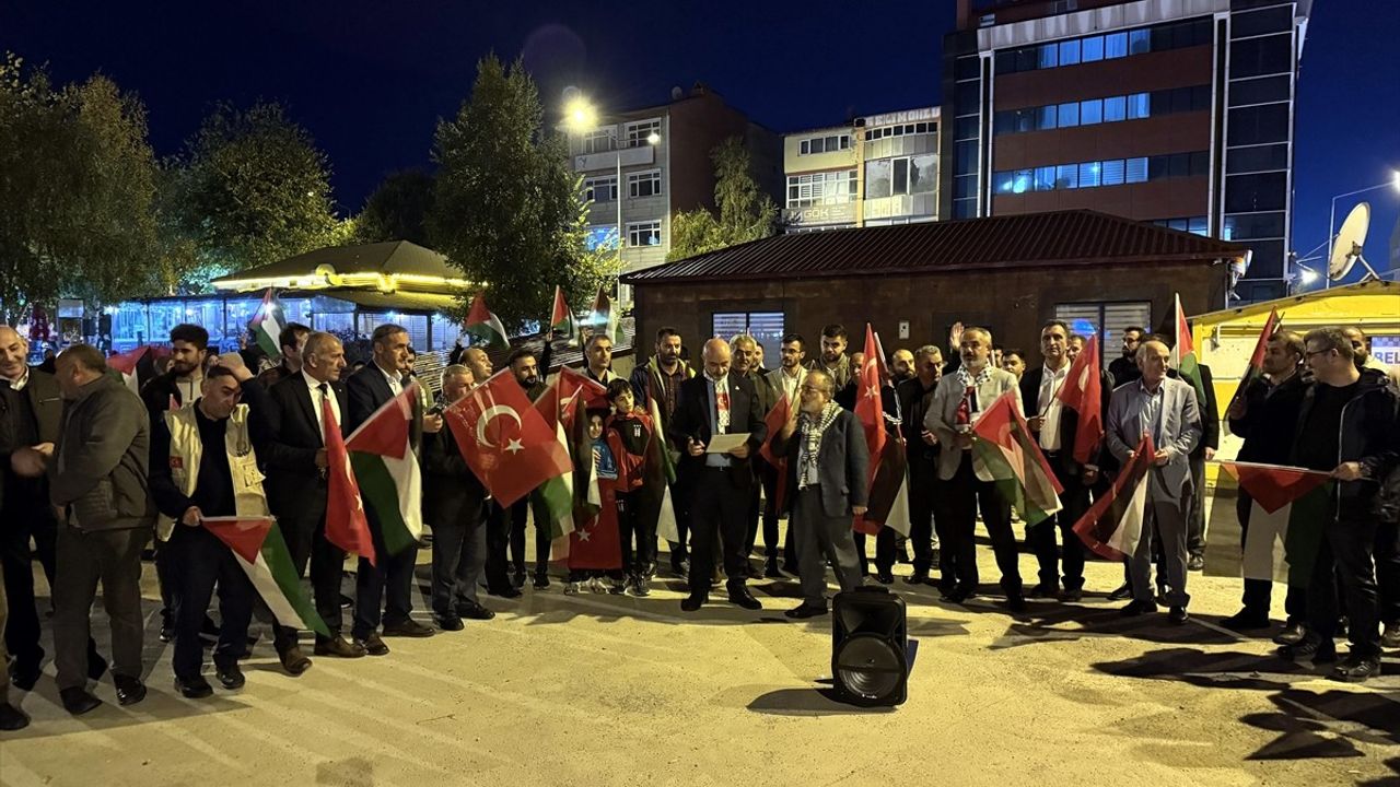 Ardahan'da Küresel Sumud Filosu İçin Destek Konvoyu Düzenlendi