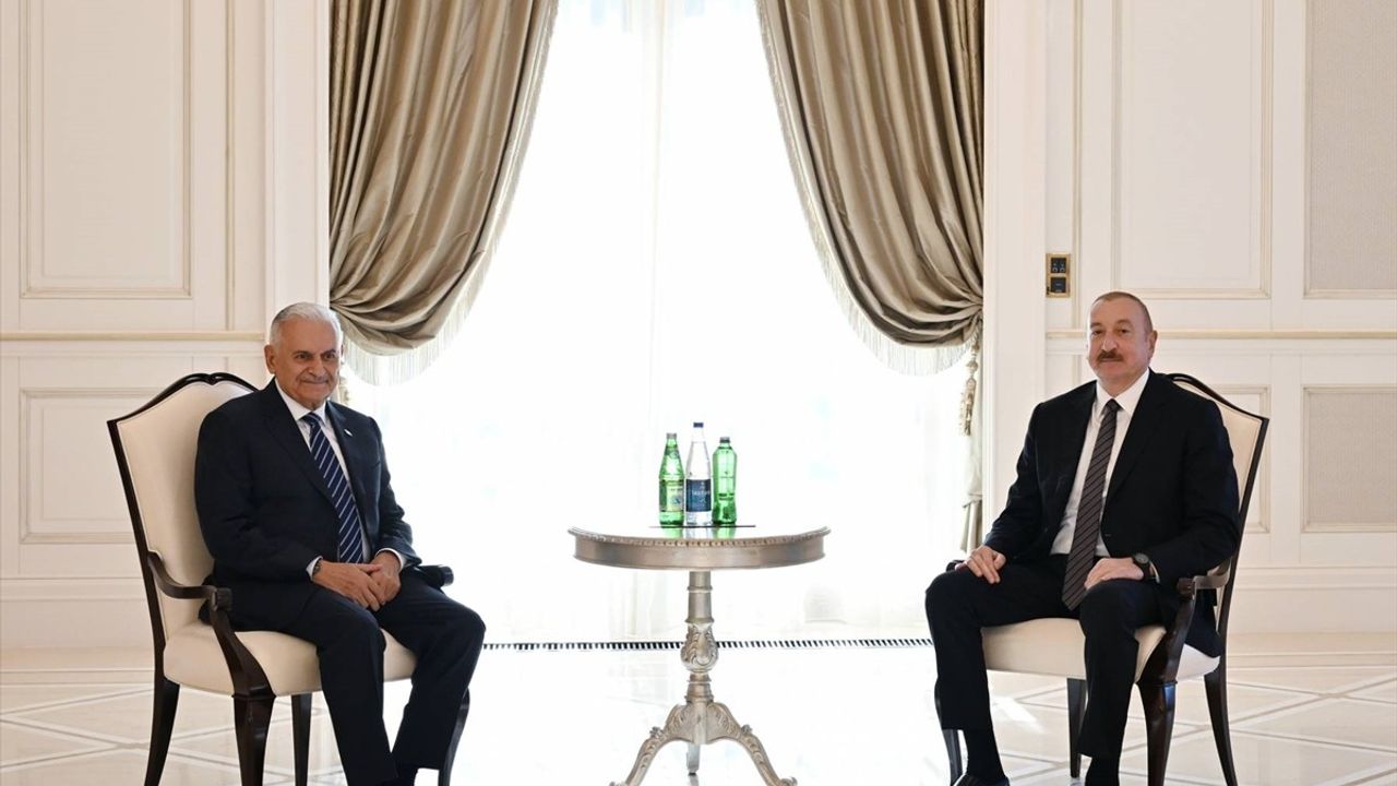 Azerbaycan Cumhurbaşkanı Aliyev, TDT Aksakallar Konseyi Başkanı Yıldırım ile Görüştü