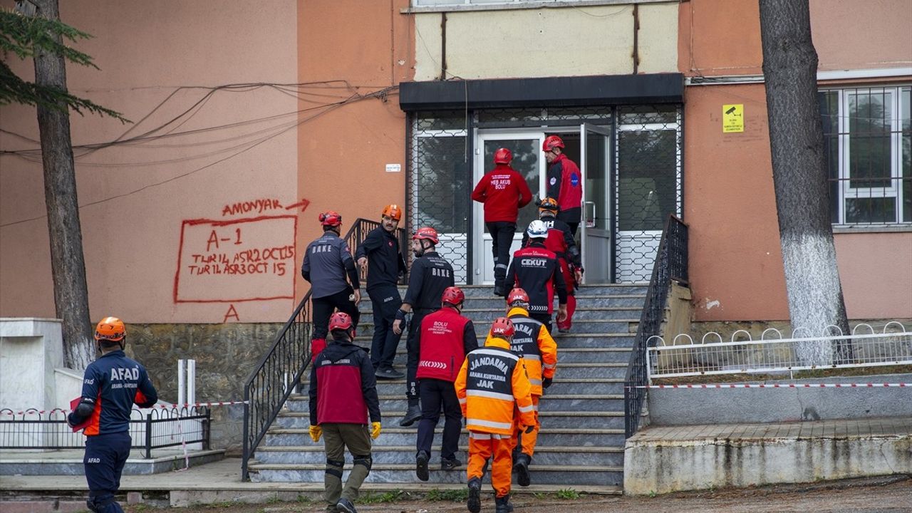 Bolu'da 5,8 Şiddetinde Deprem Senaryolu Tatbikat Gerçekleştirildi