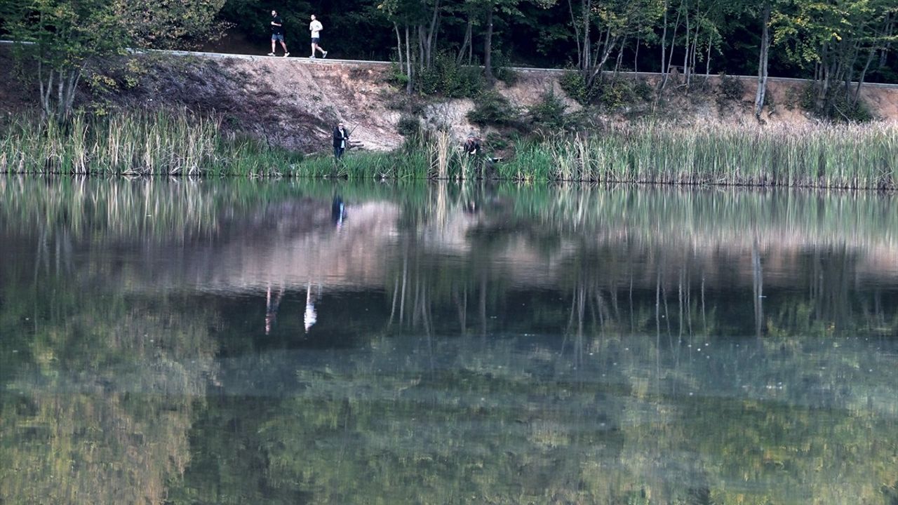 Düzce'nin Korugöl Tabiat Parkı Sonbaharın Güzelliklerini Sunuyor
