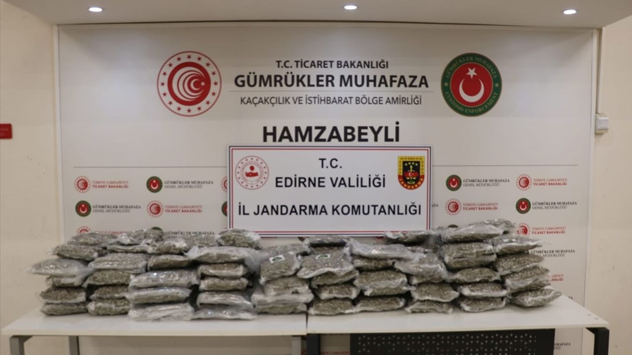 Edirne'de Uyuşturucu Operasyonu: 105,2 Kilogram Ele Geçirildi