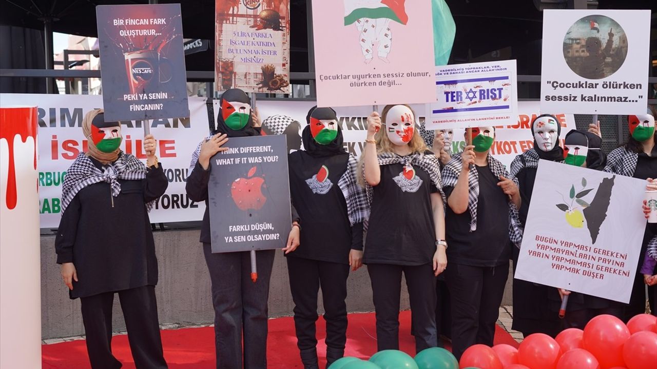 Kahramanmaraş'ta Filistin İçin Sessiz Eylemler Devam Ediyor