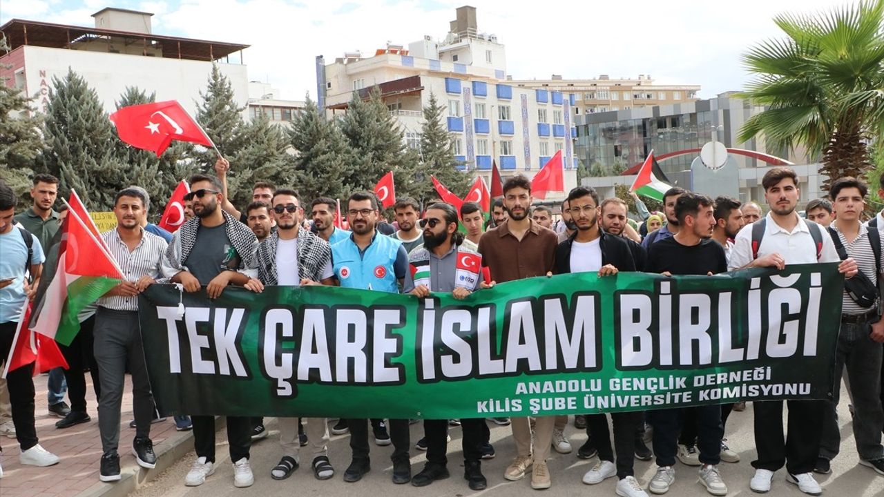 Kilis'te Filistin'e Destek Yürüyüşü