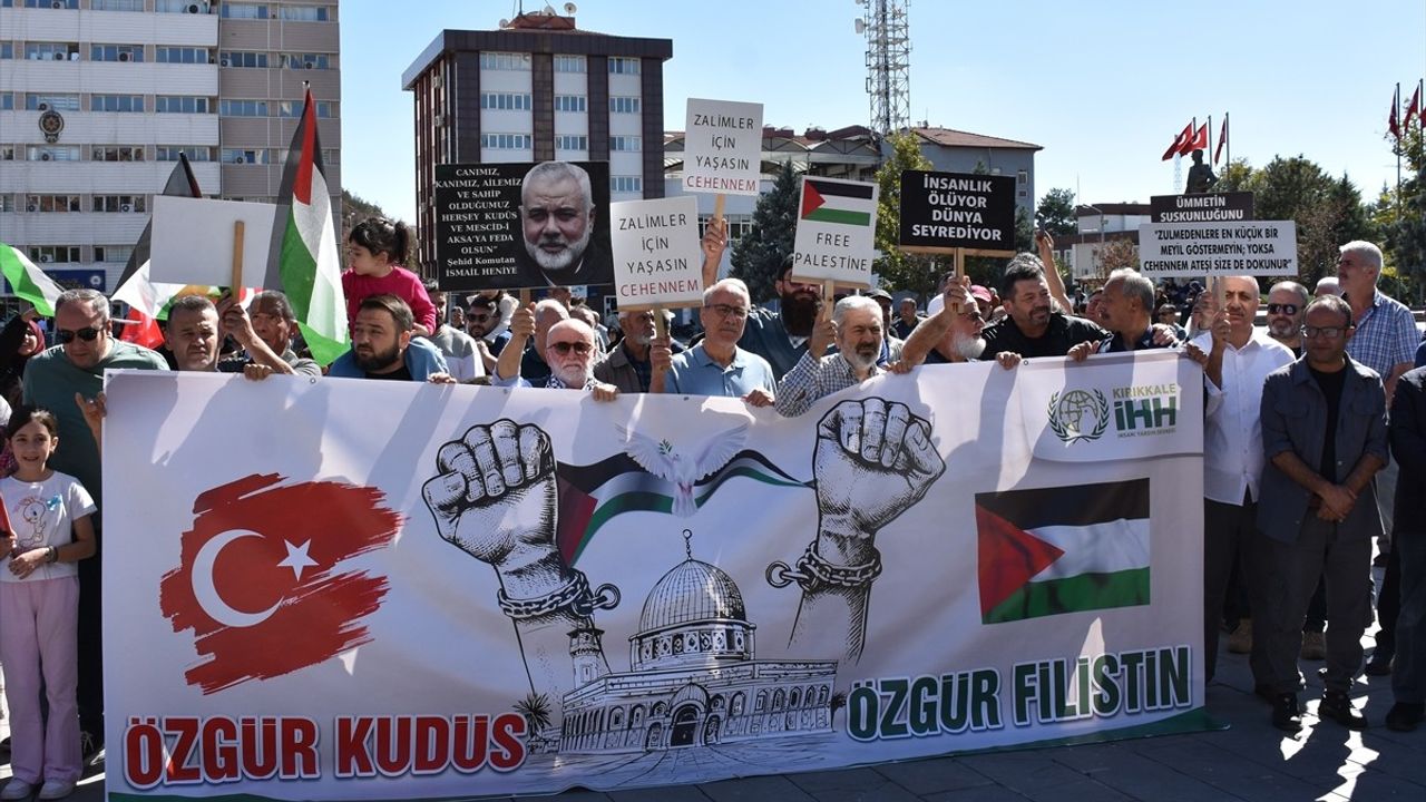 Kırıkkale'de Gazze İçin Protesto Gösterisi