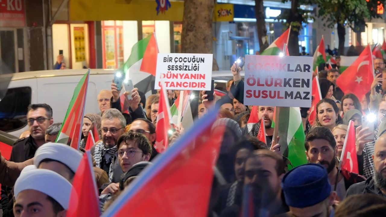 Kırklareli'nde Gazze'ye Destek Yürüyüşü