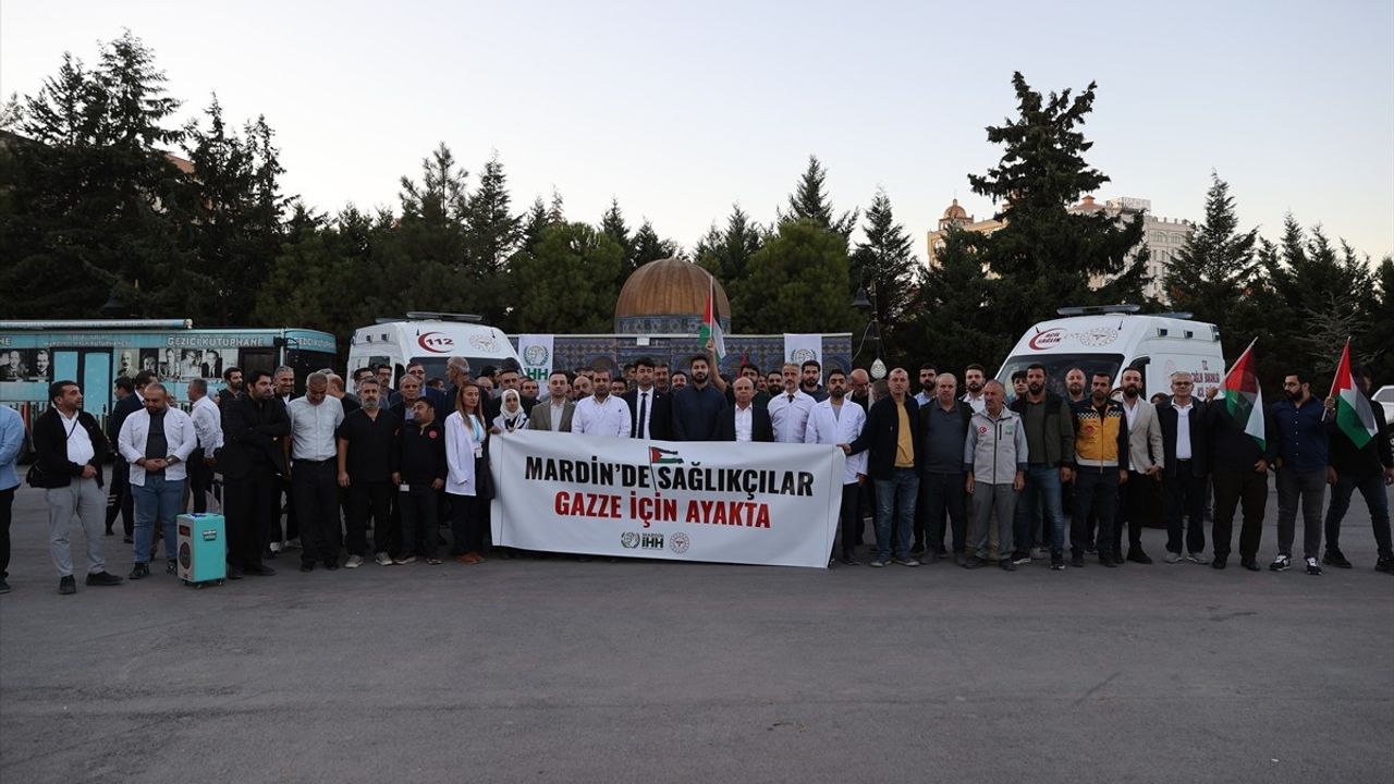 Mardin'de Sağlıkçılar Gazze İçin Bir Araya Geldi