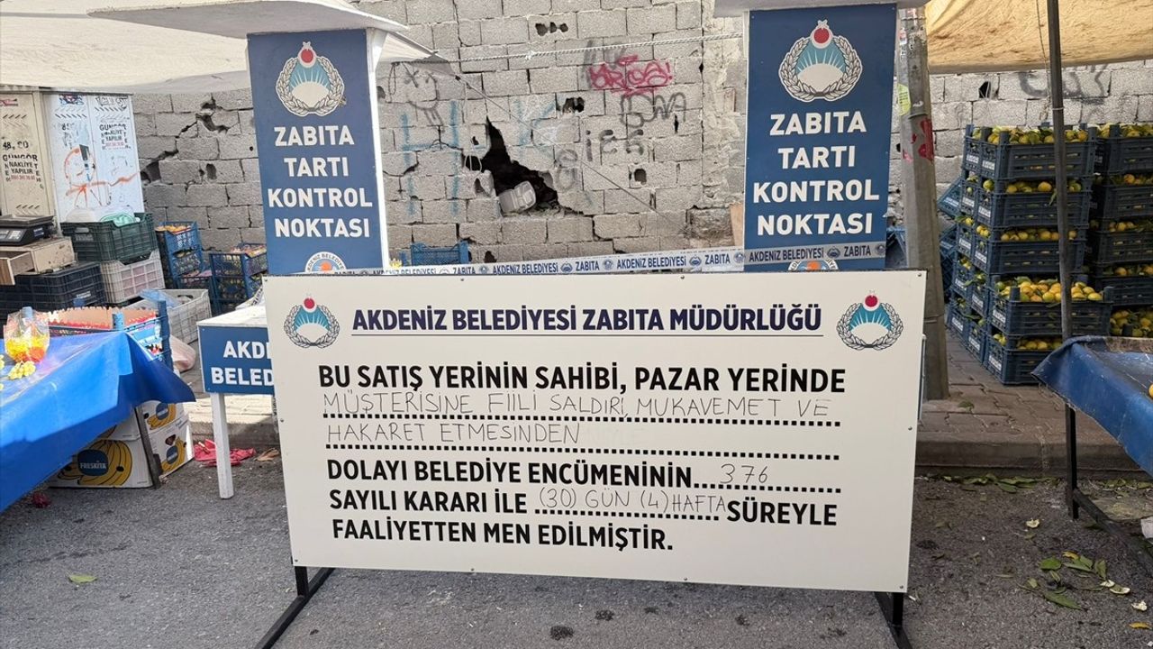 Mersin'de Pazarcıya Müşteri Saldırısından Ceza