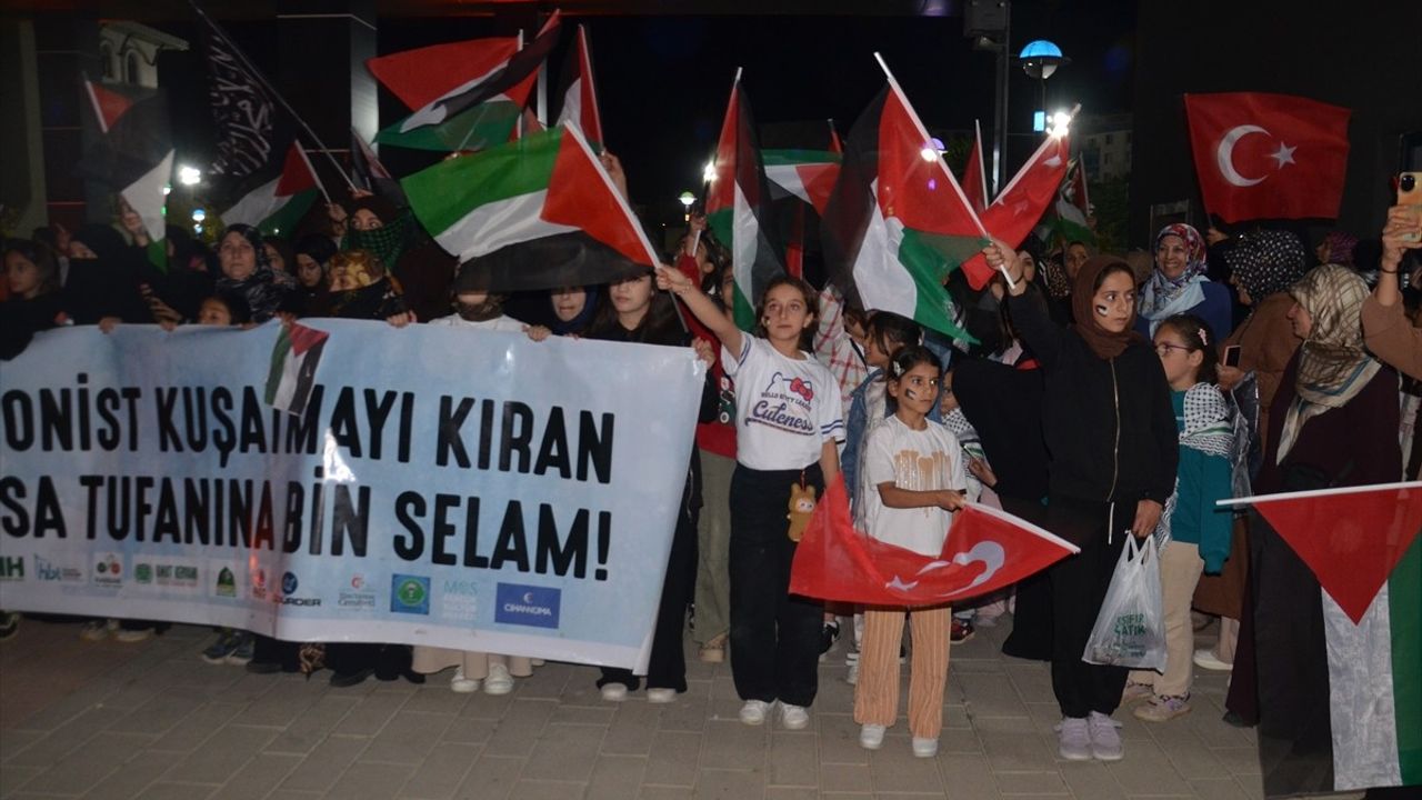 Muş’ta Gazze Saldırılarına Protesto