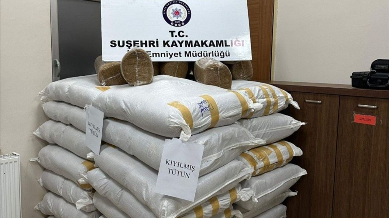 Sivas'ta 900 Kilogram Kaçak Tütün Yakalandı