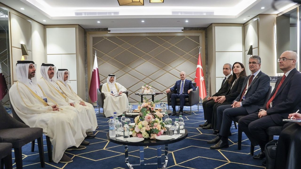 TBMM Başkanı Kurtulmuş, Katar Şura Meclisi Başkanı Ghanim İle Görüştü