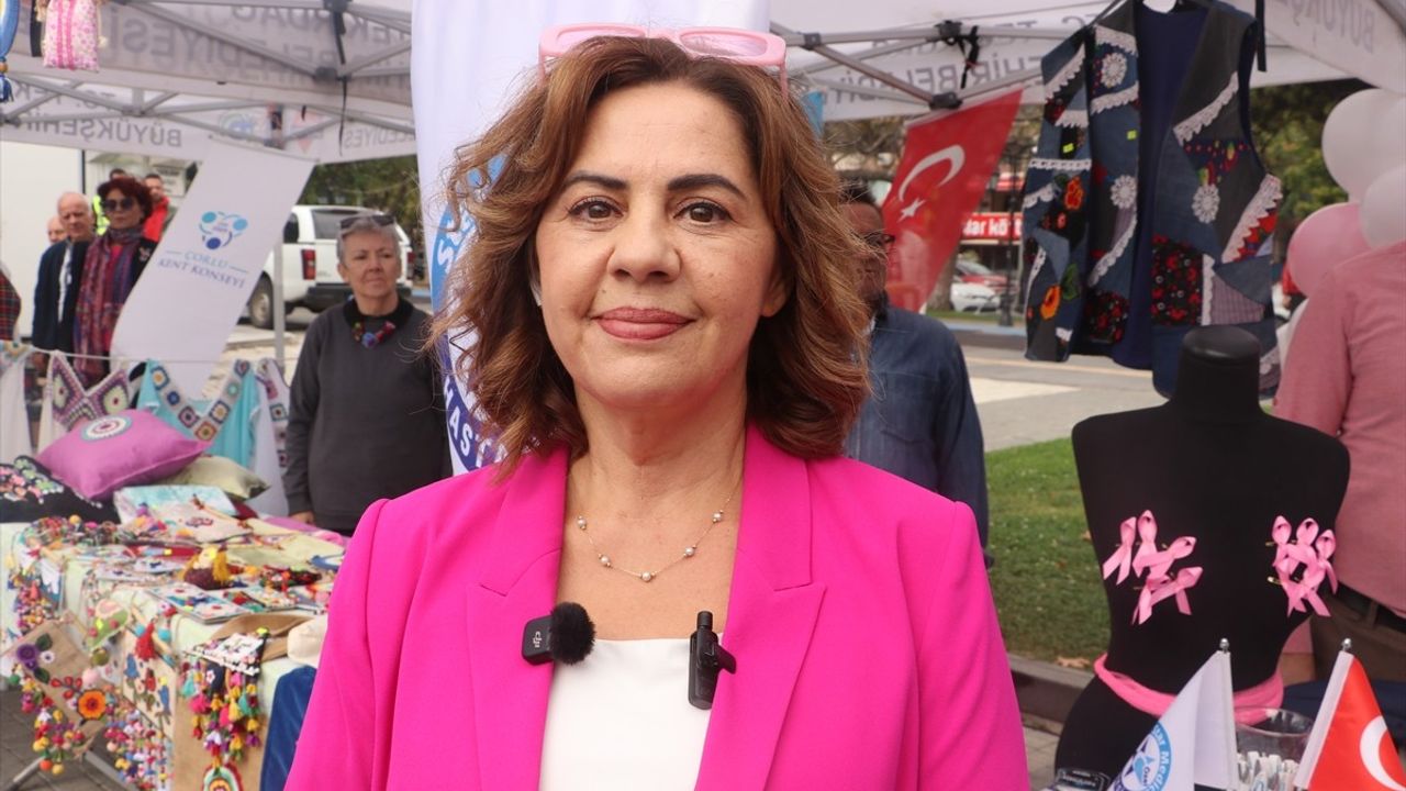 Tekirdağ'da Meme Kanseri Farkındalık Yürüyüşü
