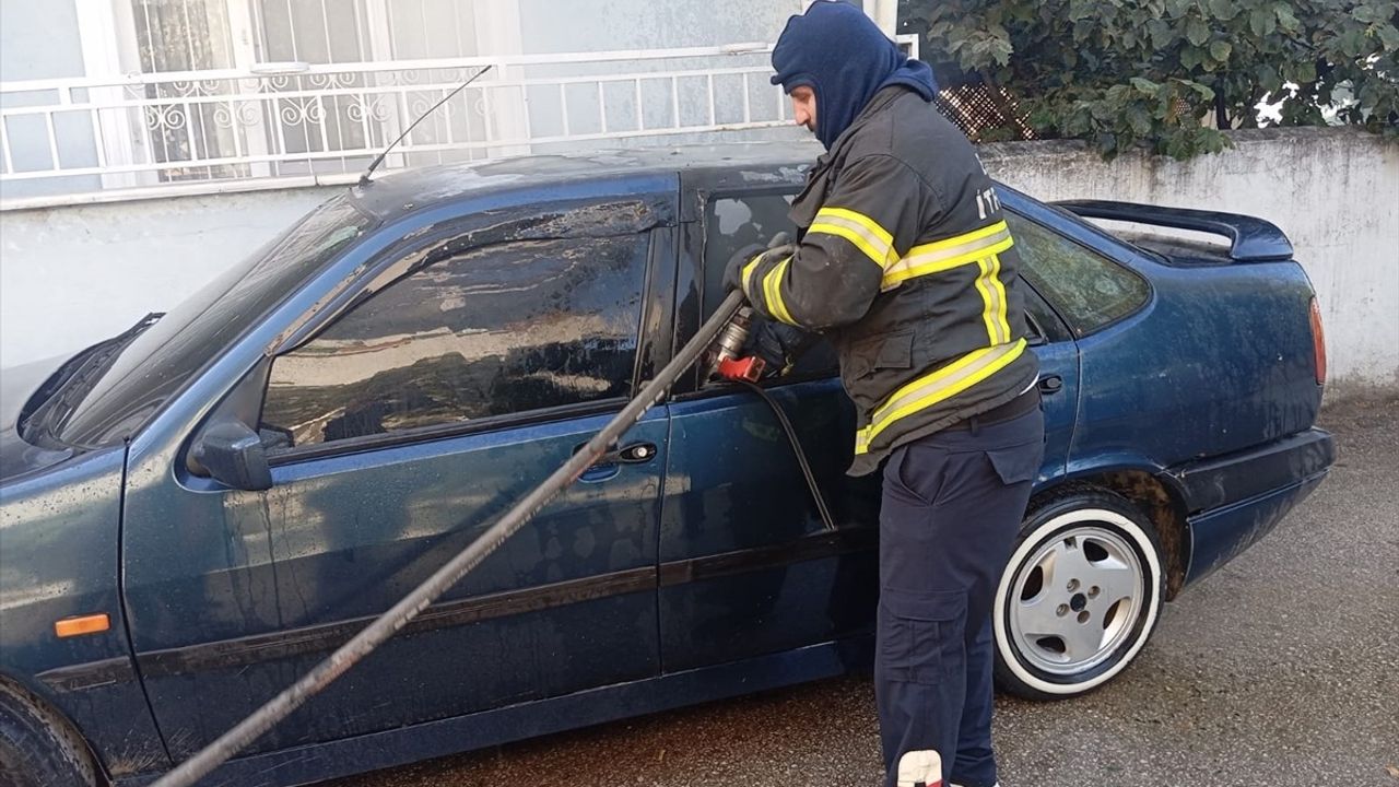 Tokat'ta Araç Kundaklama Olayı