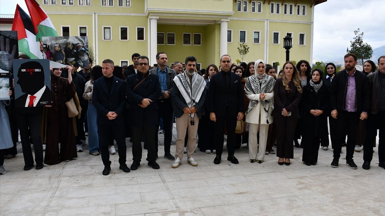 Üsküp'te Filistin Halkına Destek Gösterisi